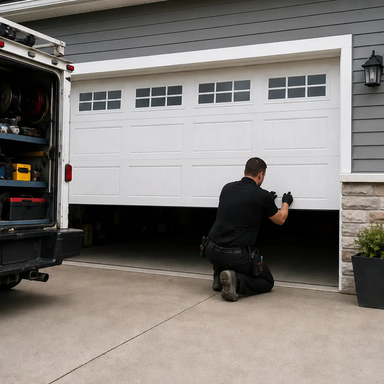 Modern home garage